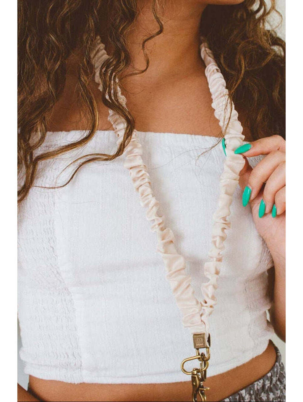 Andi Oat Milk Scrunchie Lanyard